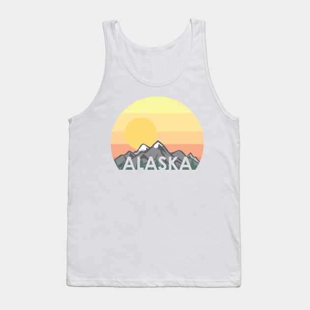 Alaska Cruise With Mountains and Sunset Tank Top by KevinWillms1